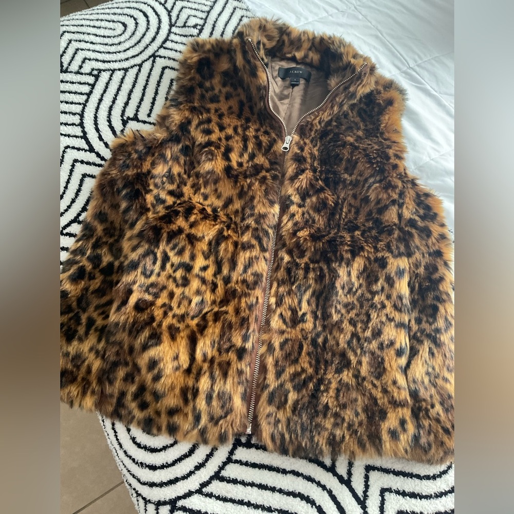 JCrew Faux Fur Vest